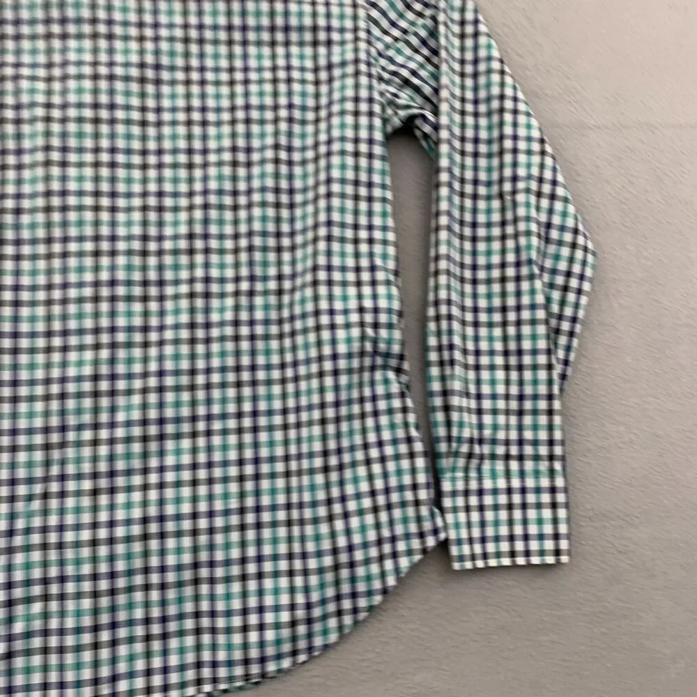Bonobos Button Shirt Mens Large Slim Fit Stretch Gingham Plaid Long Sleeve